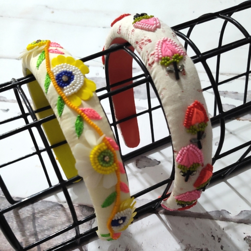 Floral Beaded Girl Headbands